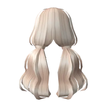 two blonde ponytails with long hair