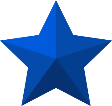 a blue star on a white background