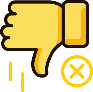 a thumbs up icon with a yellow thumb on it