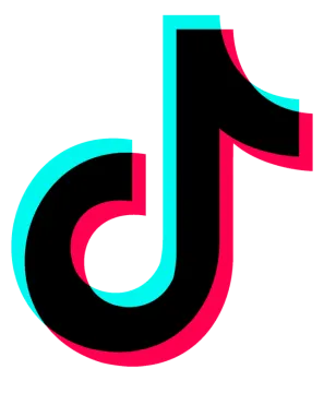 a black and pink logo with the letter t on it