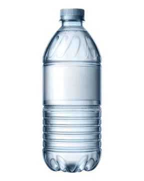 a large bottle of water on a white background