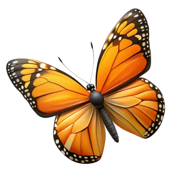 a monarch butterfly on a white background