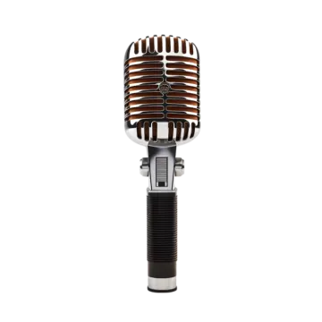 a microphone on a white background