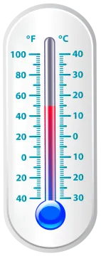 a thermometer on a white background vector