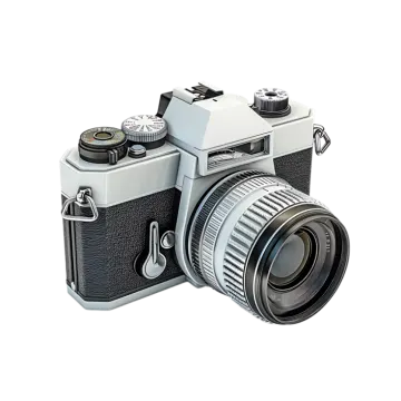 an old camera on a white background