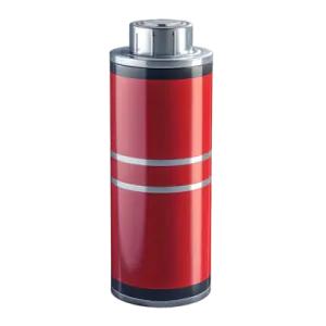 an image of a red and silver lighter