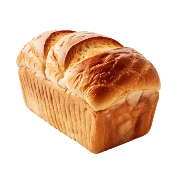 a loaf of bread on a white background