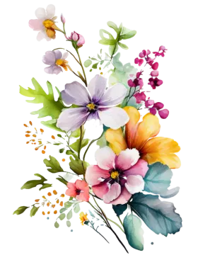 a watercolor painting of flowers