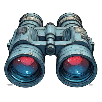 a pair of binoculars on a white background