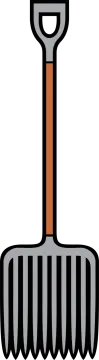 a shovel on a white background