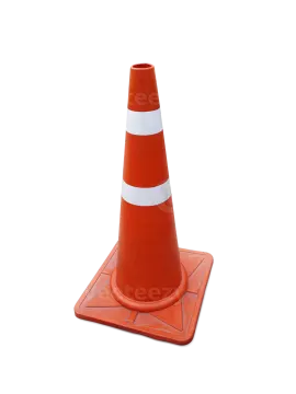 a traffic cone on a white background