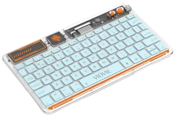 an image of a blue and white keyboard