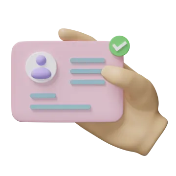a hand holding a pink credit card