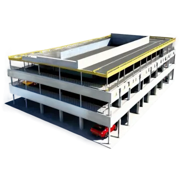 a rendering of a building with a car parked in front