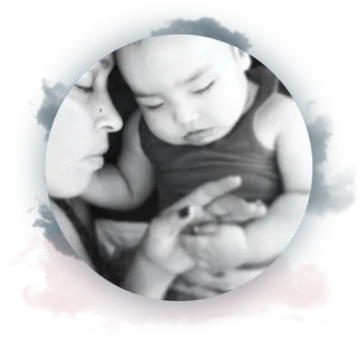 a black and white photo of a baby