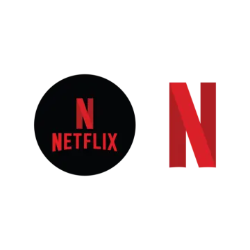 a black and red netflix logo