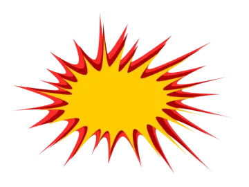 a red and yellow explosion
