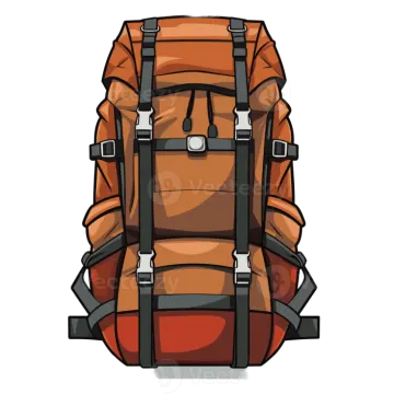 a backpack on a white background