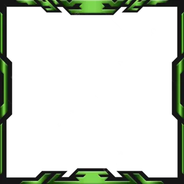 an abstract green frame with a white background