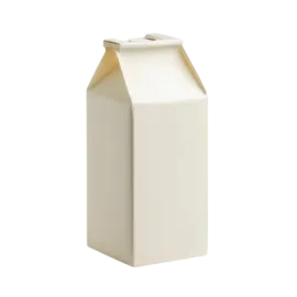 a white milk bottle with a brown lid