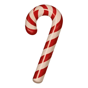 a candy cane on a white background