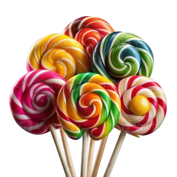 a bunch of colorful los on a stick