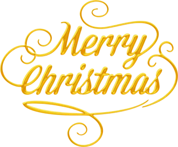 gold merry christmas lettering on white background