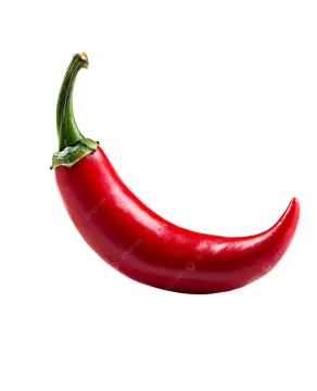 a red pepper on a white background
