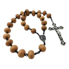 a rosary with a cross on it