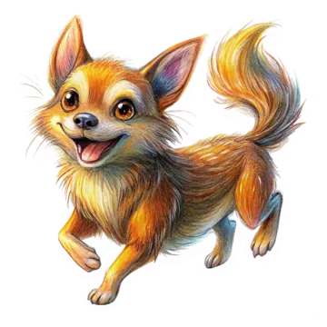a drawing of a chihuahua dog