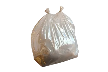 a plastic bag on a white background