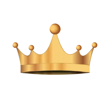 a golden crown on a white background