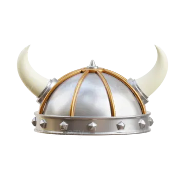 a viking helmet with horns on it