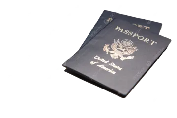 a passport on a white background