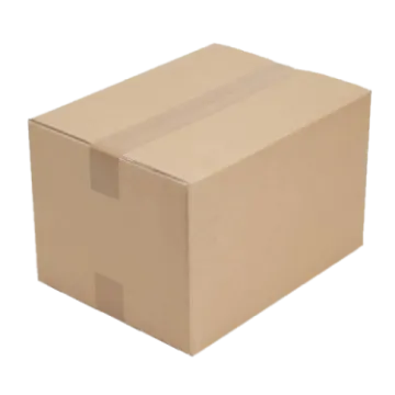 a cardboard box on a white background