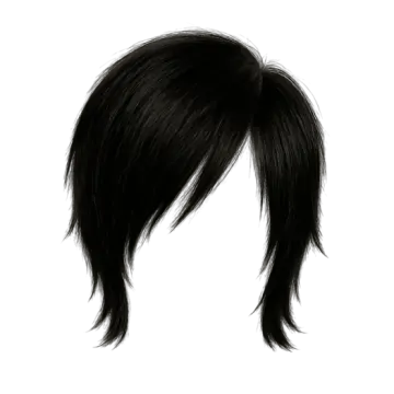 a black and white drawing of a man's hair