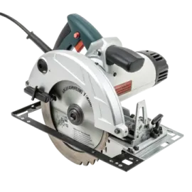 a circular saw is shown on a white background