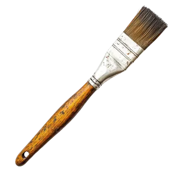a paint brush on a white background