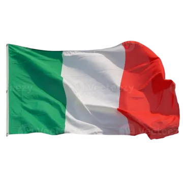 the flag of italy on a white background
