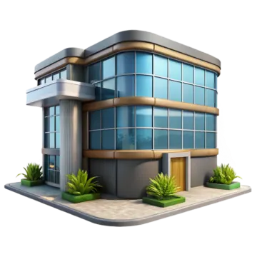 a modern house on a white background