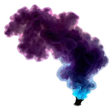 purple and blue smoke