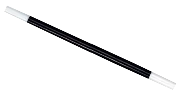 a black and white pen on a white background