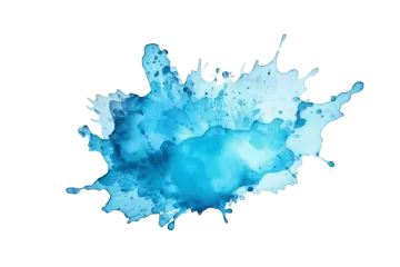 a blue ink splash on white background