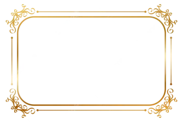 a gold frame on a white background