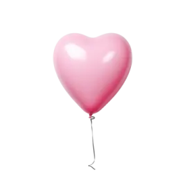 a pink heart shaped balloon