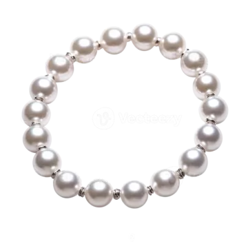 a white pearl bracelet with silver beads