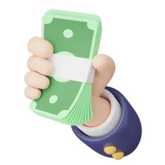 a hand holding a stack of money