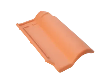 an orange plastic tray with a white background