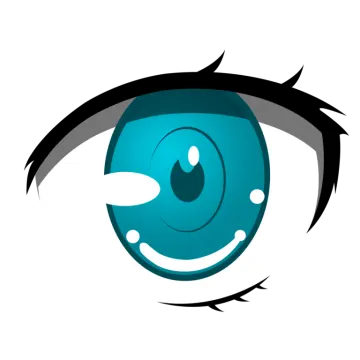 a blue eye with an open pupil in the pupil