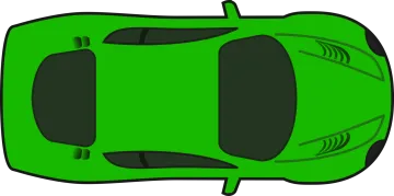 a green sports car